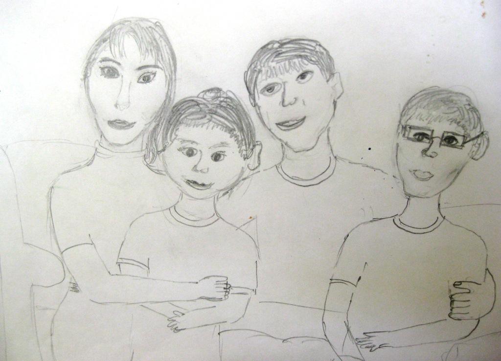 Рисунки на тему моя семья для срисовки